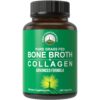 Frasco de cápsulas de colágeno Bone Broth Peak Performance