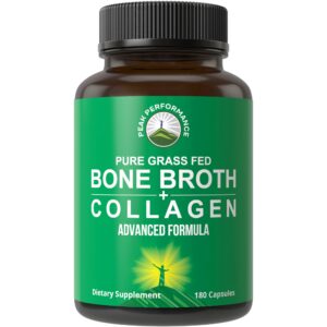 Version 1.0.0 Frasco de cápsulas de colágeno Bone Broth Peak Performance