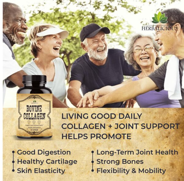 Frasco de cápsulas de colágeno HERBALICIOUS