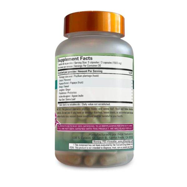 Frasco de cápsulas Colosan Plus Betel Natural