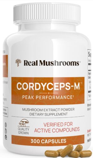 Version 1.0.0 Frasco cápsulas de Cordyceps Real Mushrooms 300 unidades