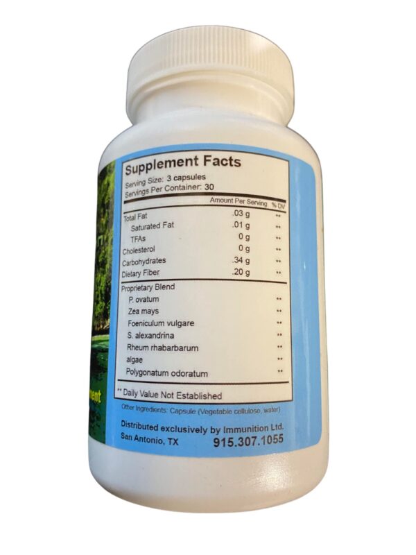 Frasco de cápsulas detox EXPEL 90 unidades