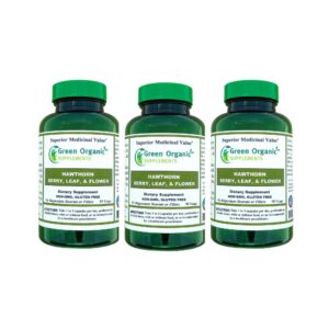 Version 1.0.0 Frasco de cápsulas naturales de espino blanco Green Organic Supplements