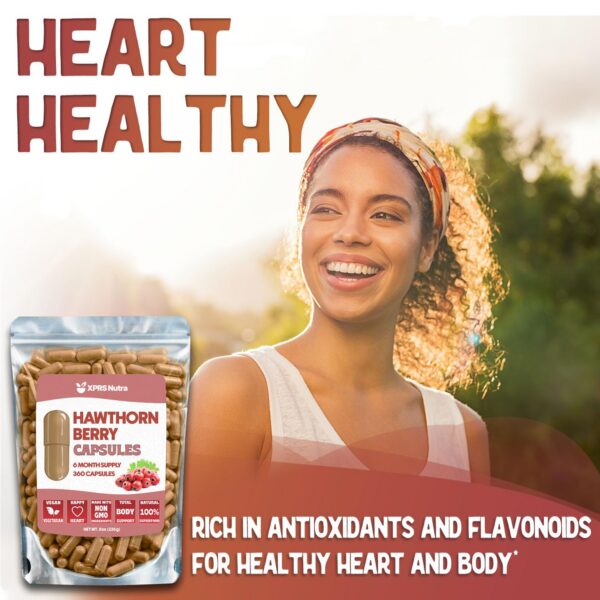 Frasco cápsulas espino blanco suplementos 360 piezas