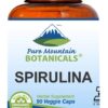 Frasco de cápsulas de espirulina orgánica Pure Mountain Botanicals