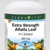 Frasco de cápsulas de extracto de hoja de alfalfa extra fuerte TerraVita