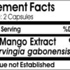 Version 1.0.0 Frasco de cápsulas de extracto de mango africano 90 unidades