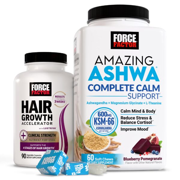 Version 1.0.0 Frasco cápsulas Force Factor para crecimiento capilar 90 unidades