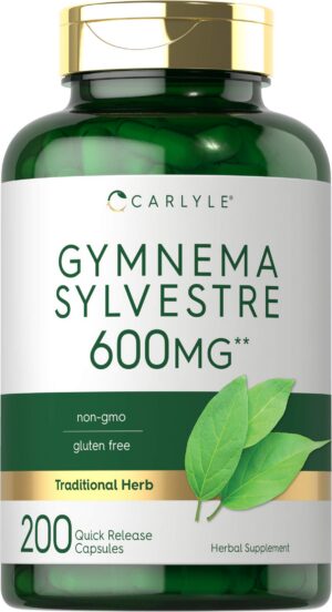 Frasco de cápsulas Gymnema Sylvestre Carlyle
