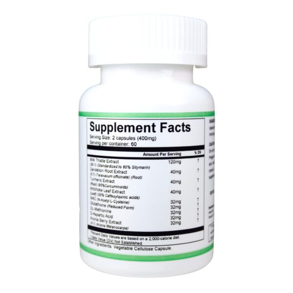 Frasco cápsulas herbal detox hígado Herbs SRA