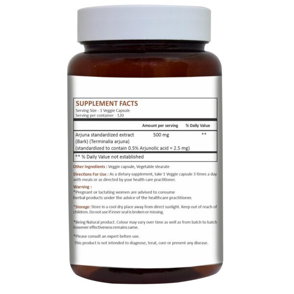 Version 1.0.0 Frasco de cápsulas HERBAL HILLS Arjuna para bienestar