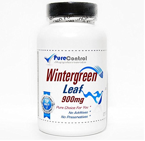 Frasco de cápsulas de hoja de Wintergreen puro 900mg