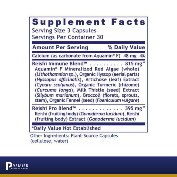 Version 1.0.0 Frasco cápsulas de hongo reishi Premier Research Labs