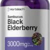 Frasco de cápsulas Horbäach saúco negro 3000mg 300 unidades