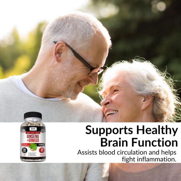 Frasco cápsulas Kaya Naturals para apoyo cognitivo y concentración