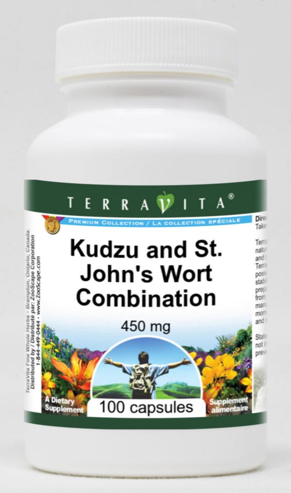 Version 1.0.0 Frasco cápsulas Kudzu y Hierba de San Juan 450mg TerraVita