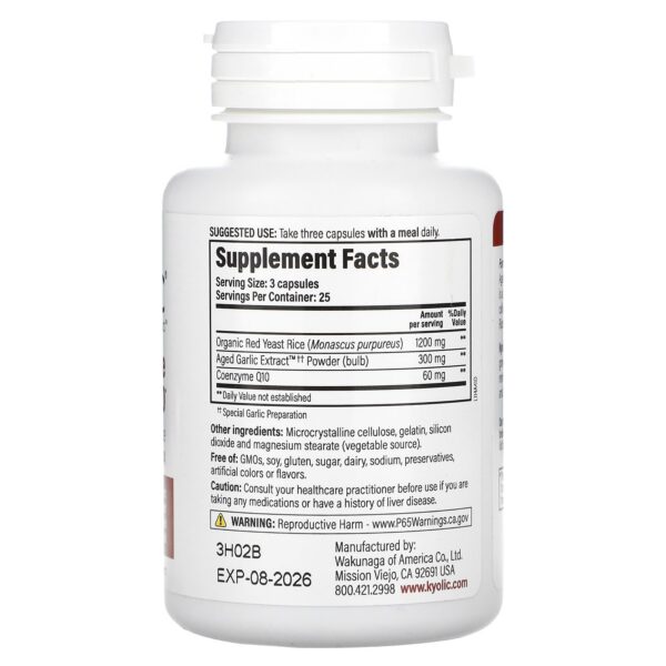 Frasco de cápsulas Kyolic ajo maduro fórmula 114 75 unidades