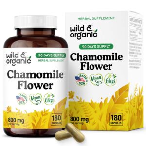 Version 1.0.0 Frasco cápsulas manzanilla orgánica Wild & Organic 180 unidades