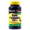 Frasco de cápsulas Mason Natural Saw Palmetto 500mg