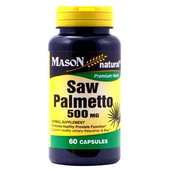 Frasco de cápsulas Mason Natural Saw Palmetto 500mg