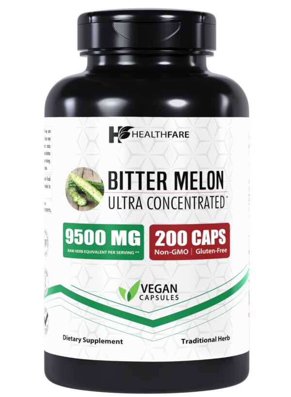 Version 1.0.0 Frasco de cápsulas extracto melón amargo Healthfare