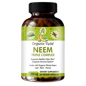 Version 1.0.0 Frasco cápsulas neem orgánico Organic Veda 60 cápsulas
