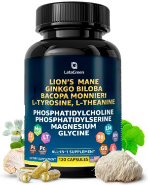 Version 1.0.0 Frasco de cápsulas orgánicas Melena de León LetaGreen