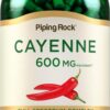 Frasco cápsulas pimienta de cayena Piping Rock 350 cápsulas
