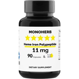 Version 1.0.0 Frasco de cápsulas vegetarianas de polipéptido de hierro hemo