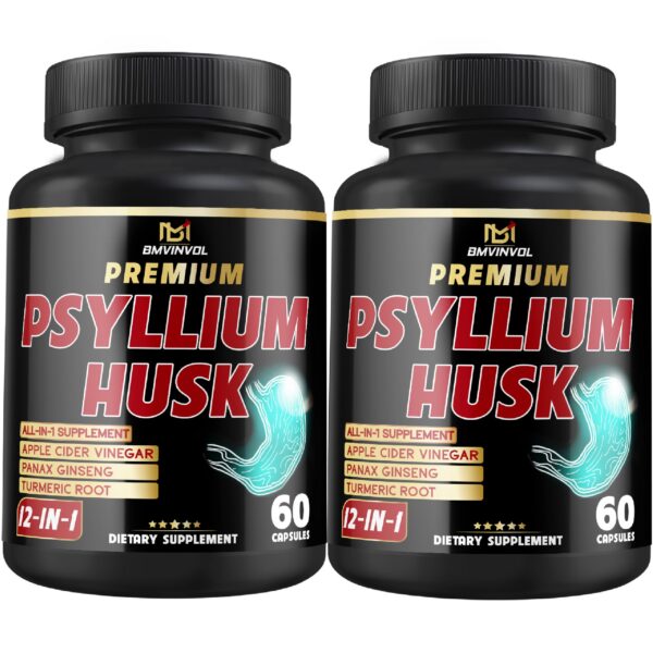 Version 1.0.0 Frasco cápsulas premium psyllium BMVINVOL 120 cápsulas veganas