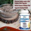 Frasco y cápsulas Psyllium Husk YUMMYVITE vista lateral