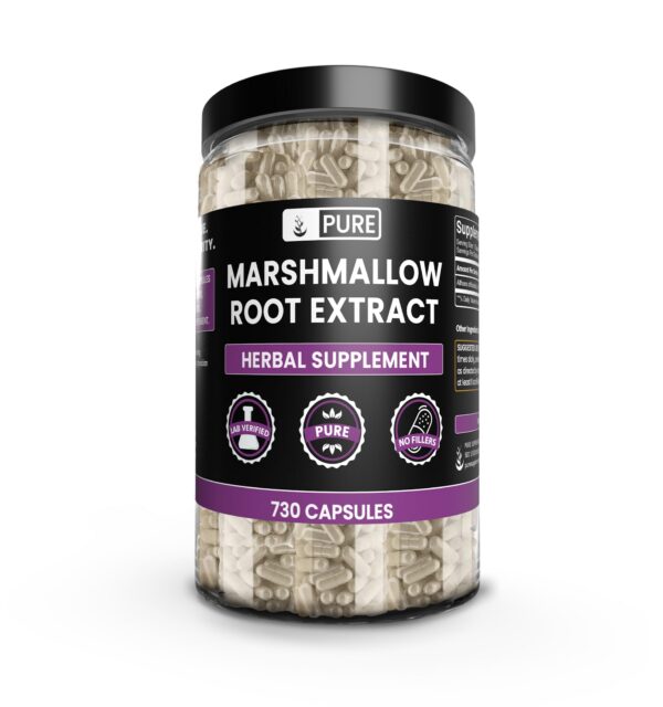 Frasco de cápsulas raíz de malvavisco Pure Original Ingredients