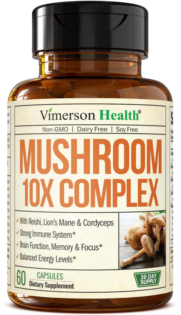 Version 1.0.0 frasco cápsulas suplemento hongos medicinales 10 en 1