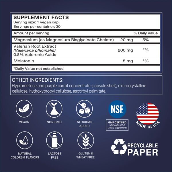 Frasco de cápsulas Sleep Well Advanced de TRAVELSANA