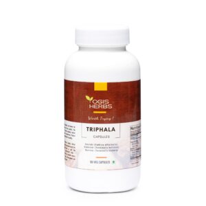 Frasco cápsulas Triphala YOGIS HERBS 90 veganas