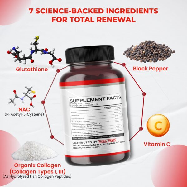 Frasco con cápsulas Ultra Herbs