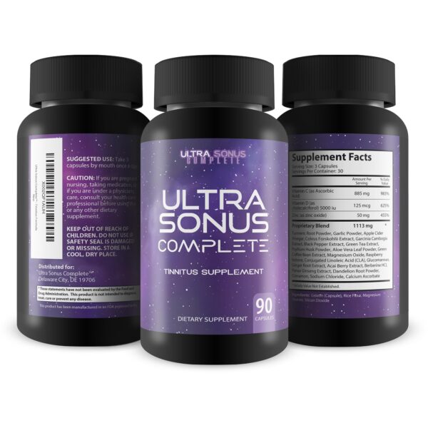 Version 1.0.0 Frasco cápsulas Ultra Sonus vista posterior