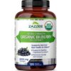 Frasco de cápsulas veganas Zazzee extracto orgánico de arándano