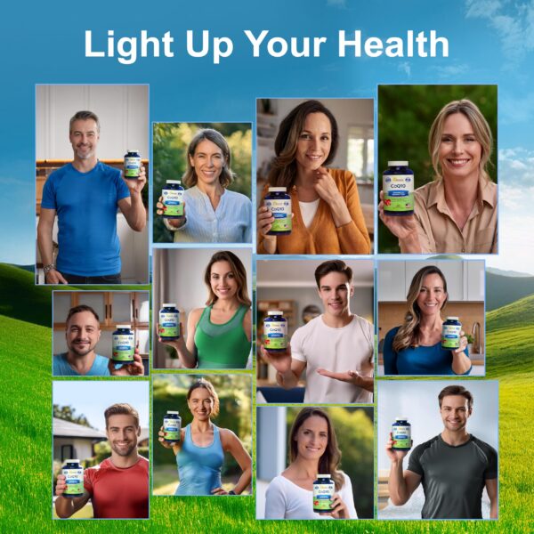 Version 1.0.0 Frasco y cápsulas veganas CoQ10 400mg aSquared Nutrition para salud vital