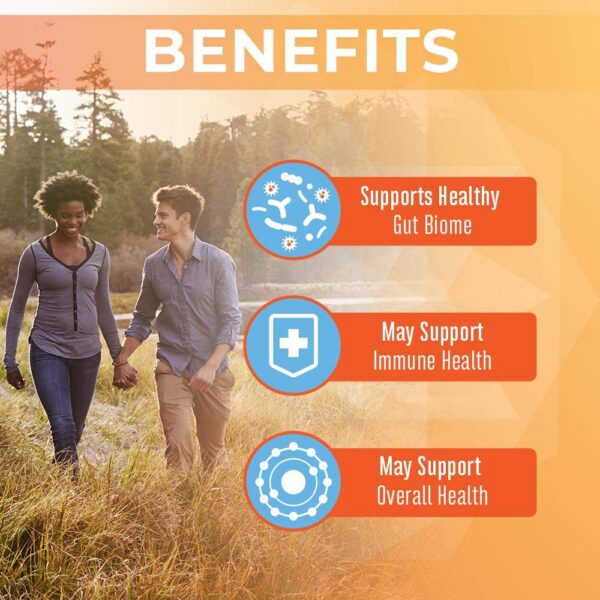 Frasco de cápsulas veganas de probiótico y cúrcuma MaryRuth Organics