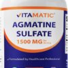 Frasco con cápsulas vegetales de sulfato de agmatina Vitamatic