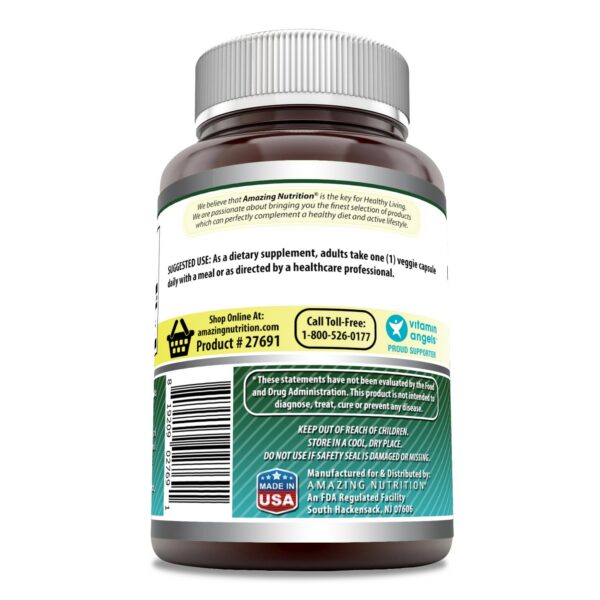 Frasco cápsulas vegetarianas Amazing Formulas Biotina 10000 mcg