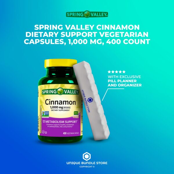 Version 1.0.0 Frasco de cápsulas vegetarianas de canela Spring Valley
