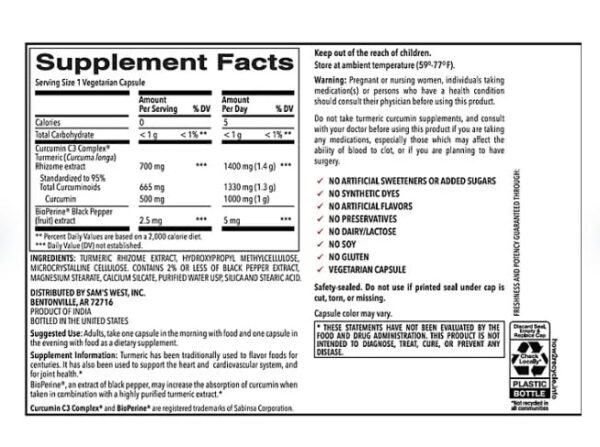 Frasco con cápsulas vegetarianas de cúrcuma MUNCHIE MIX Strength