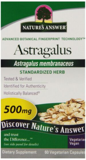 Version 1.0.0 Frasco cápsulas vegetarianas raíz de Astrágalo Nature's Answer