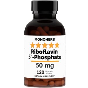 Frasco cápsulas vegetarianas riboflavina bioactiva MONOHERB