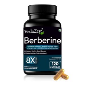 Frasco de cápsulas vegetarianas Vedazest Berberina