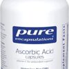 Frasco de cápsulas de vitamina c ácido ascórbico Pure Encapsulations