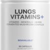 Frasco de cápsulas vitamínicas para pulmones Codeage
