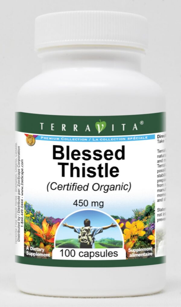 Version 1.0.0 Frasco Cardo Mariano Bendito Orgánico 450 mg 100 cápsulas TerraVita